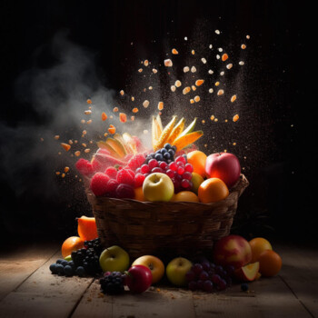 Service-Marketing-Strategie-explodierender-Obstkorb